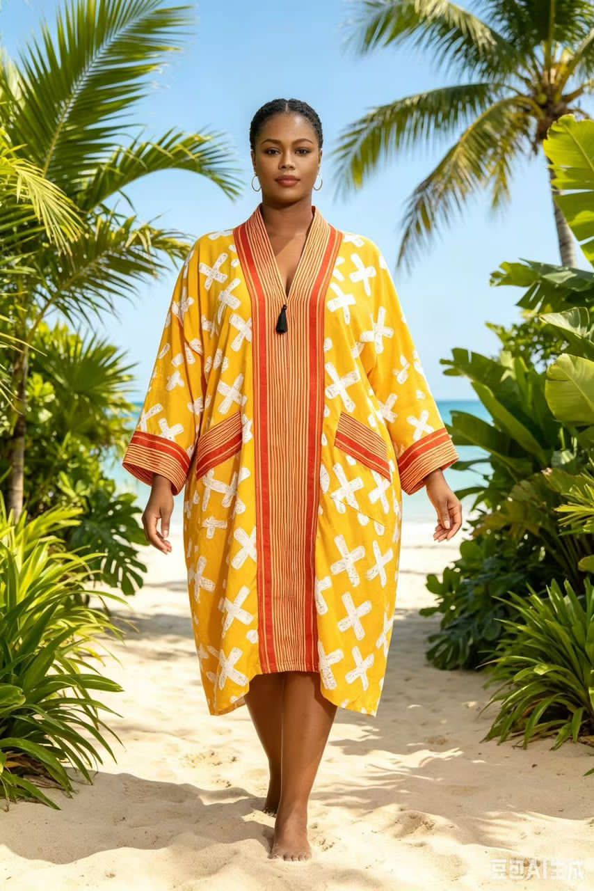 Robe femme kimono africaine