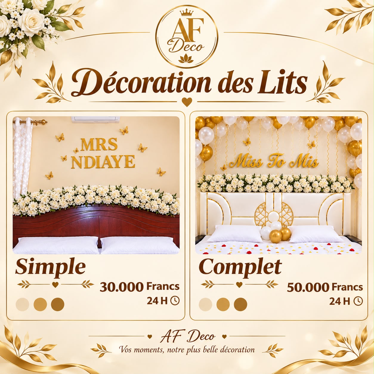 Décoration de lit