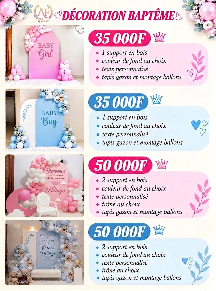 Decoration Bapteme